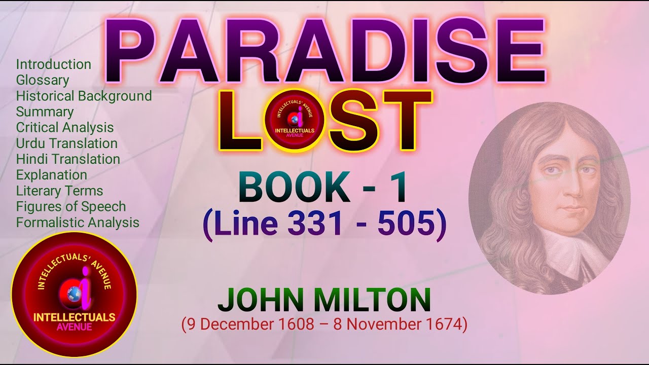 Paradise Lost by John Milton Book 1, Lines 331 - 505 Urdu Hindi