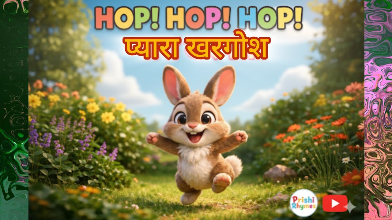 Hop Hop Hop Main Hoon Khargosh 🐇|| Rabbit Song for kids || Bunny Song || Prishi Rhymes