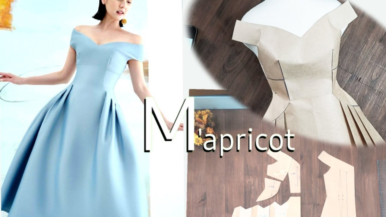 49/ Thiết kế Đầm tiệc trễ vai/ Design an off shoulder Dress