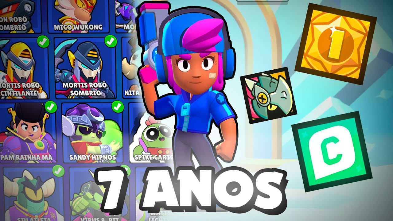 MOSTREI MINHA CONTA RARA DE 7 ANOS no BRAWL STARS