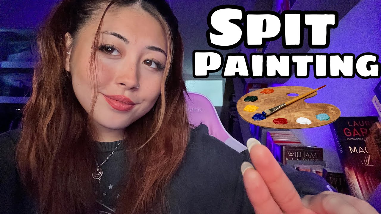 ASMR spit painting for tingles 🎨✨(fast & chaotic)