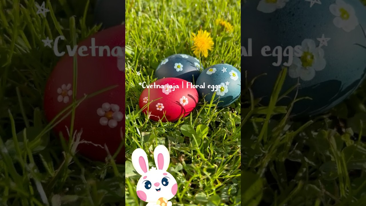 Viral EASY egg painting idea | DIY cvetna jaja #floral #viral #easter #egg #diy #eggdecorating