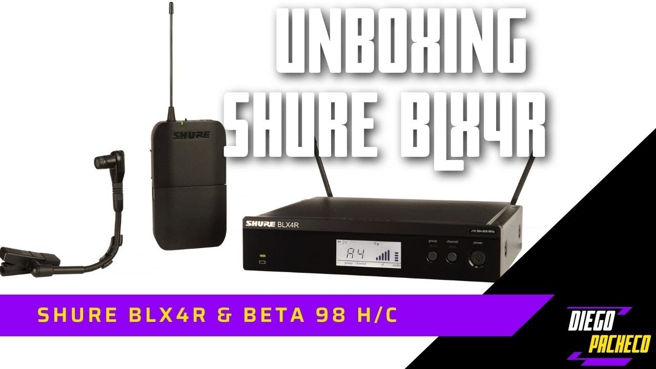 Unboxing Sistema shure BLX4R con micrófono shure beta 98h/c Sistema inalámbrico para acordeón 🪗