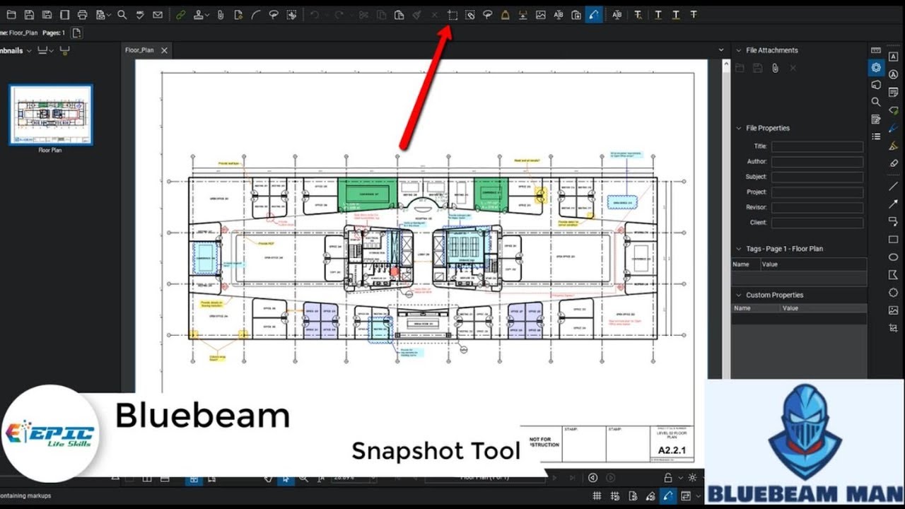 Bluebeam - How to use the SNAPSHOT Tool