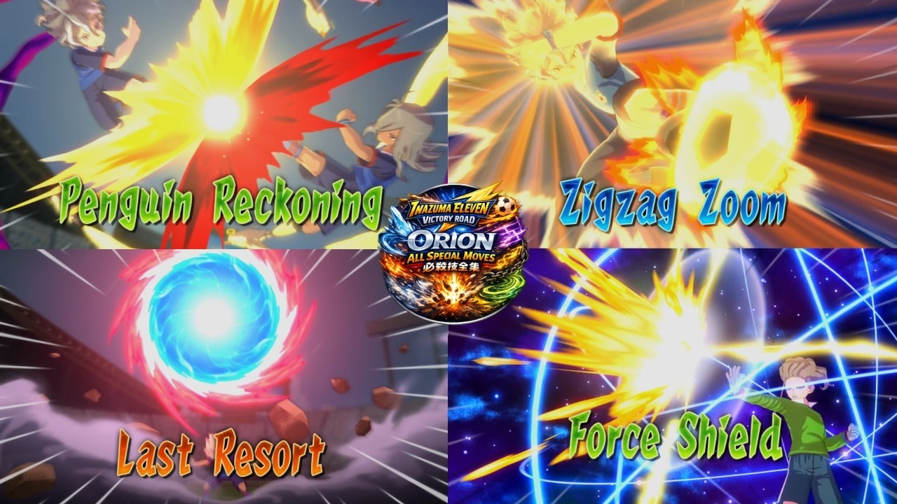 All ORION Hissatsu Techniques 🔥 Ultimate Shooting Moves  Inazuma Eleven Victory Road