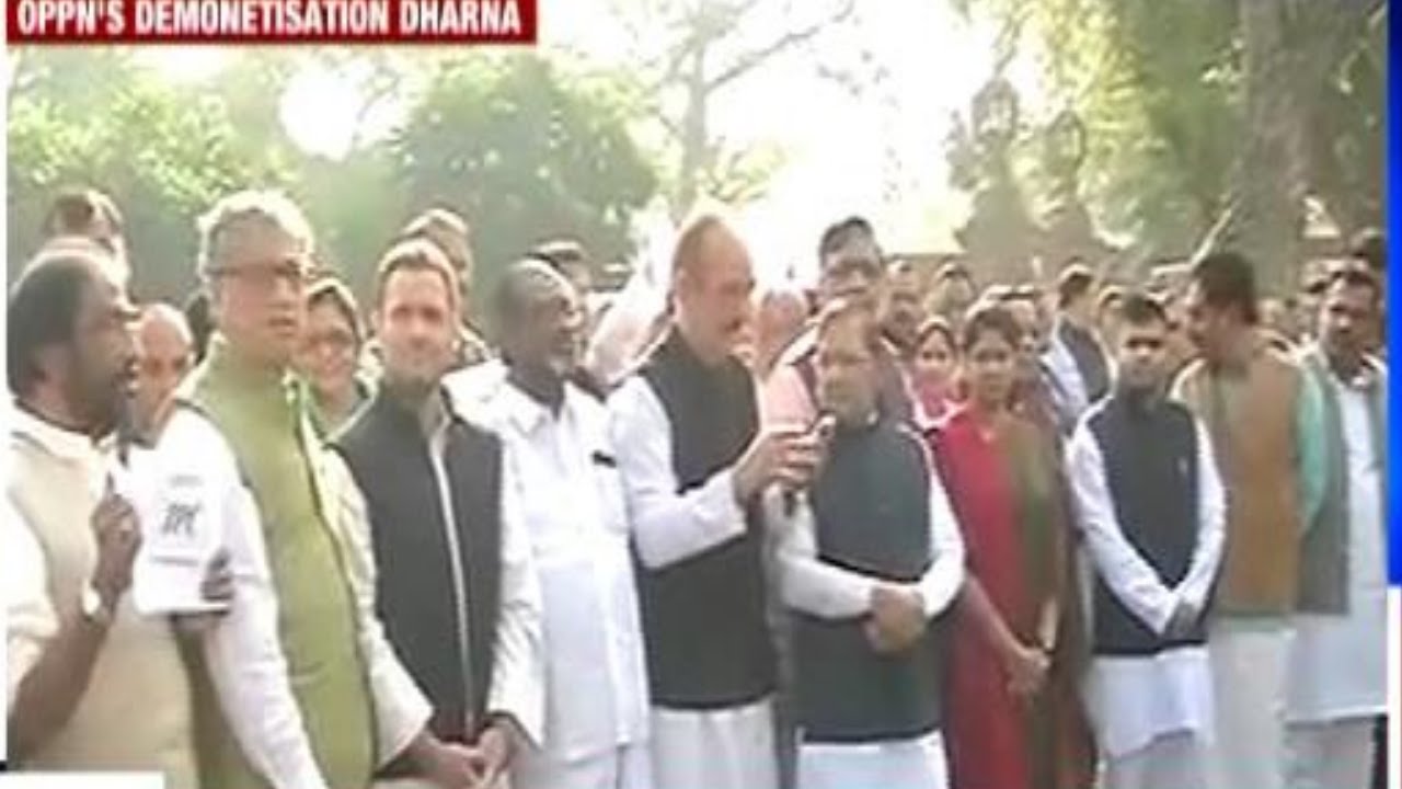 Congress, TMC, RJD, JDU Protest Against Demonetization