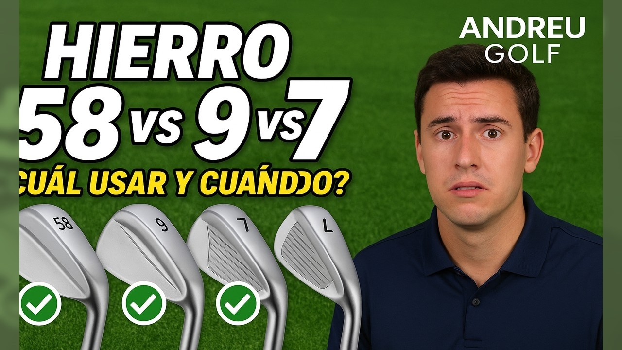 Deja de fallar: elige entre 58°, 9 o 7 como un pro - Andreu Golf #golftips #golfswing