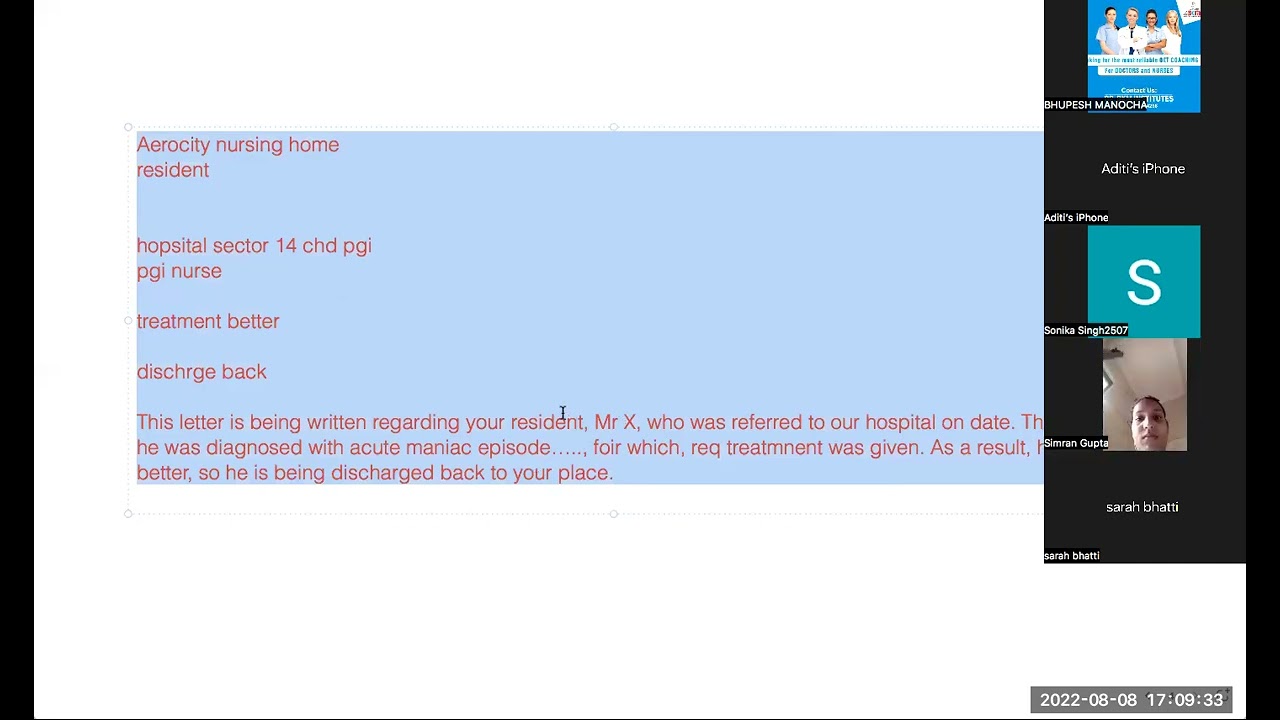 Discharge back letter in oet Writing @drbkmoetgermannclex