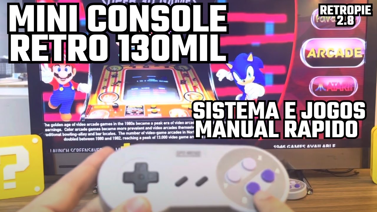 Mini super Nintendo super 3D games com mais de 34 mil jogos