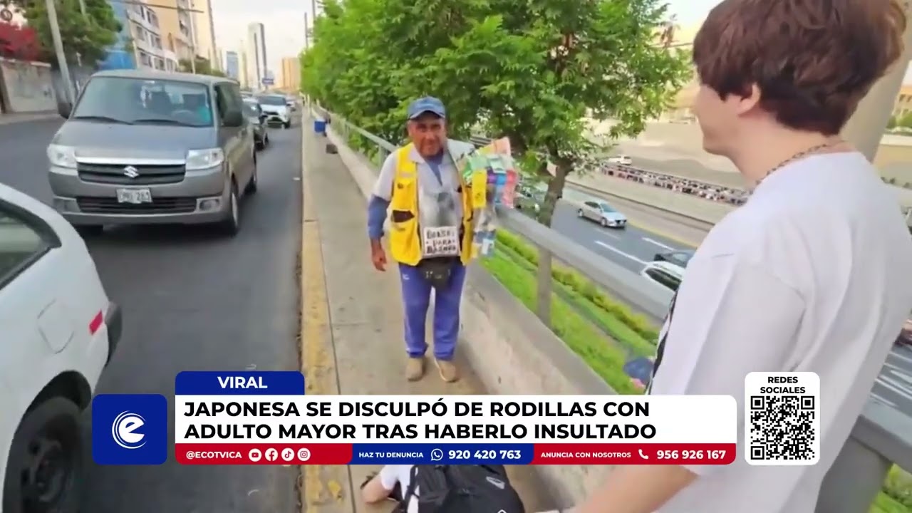 Joven japonesa se disculpó entre lágrimas con adulto mayor tras malentendido en Lima