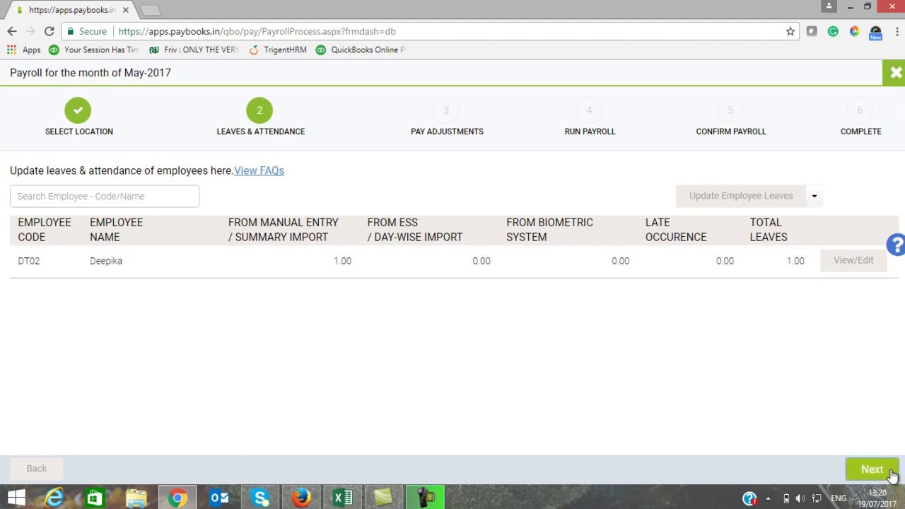How to Run Payroll for current month in Paybooks 2.0?