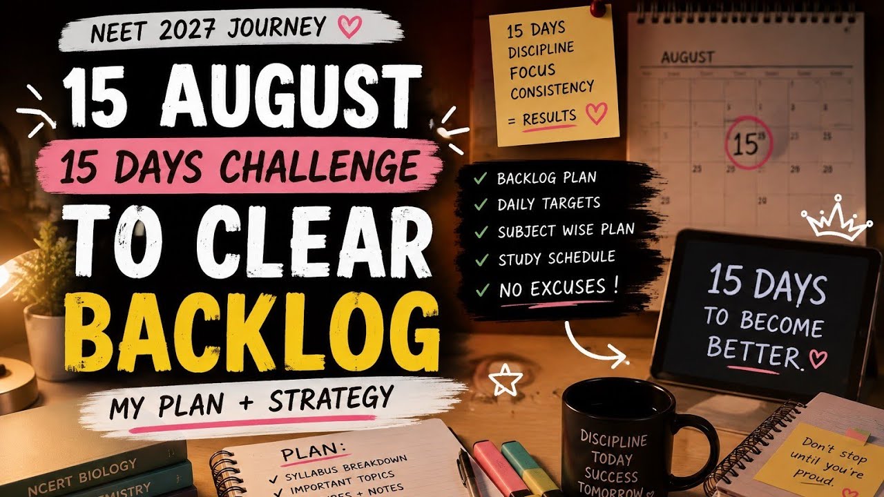 Can I Clear My NEET Backlog in 15 Days? 😳 | My NEET 2027 Plan🔥