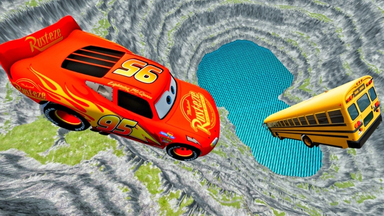 TRANSPORTING PIXAR CARS & FRUITS WITH COLORED & JOHN DEERE vs CLAAS vs TRACTORS - BeamNG.drive #962