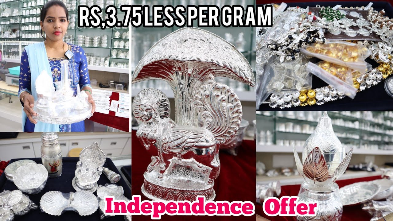 RS.3.75 less per Gram wholesale Prices Silver Idols Vilaku Jewellery Collection Direct Manufacture