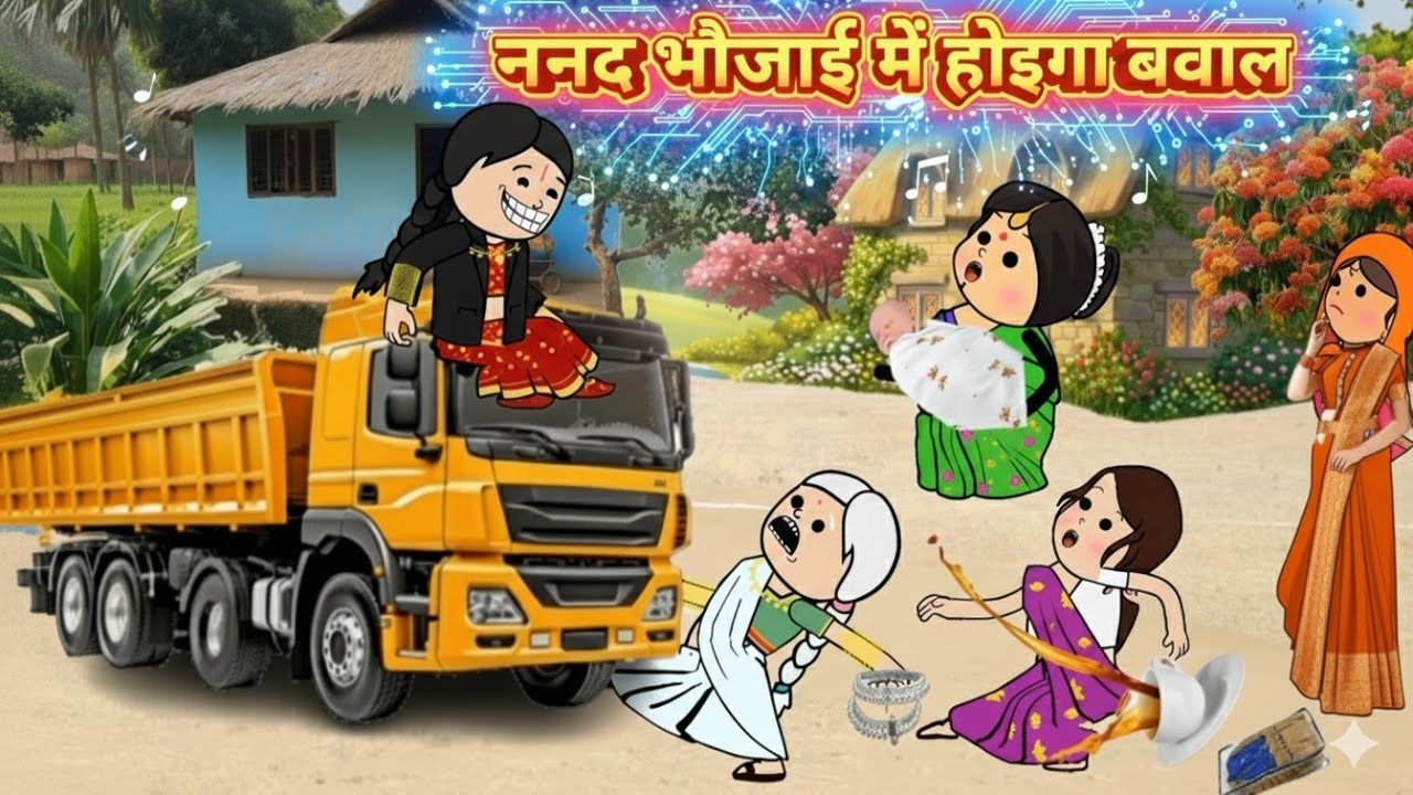 ननंद भौजाई में होइगा बवाल🤪मस्त इमोशनल विडियो #viralvideo #trendingvideo #twincarft @nyavadhicartoon