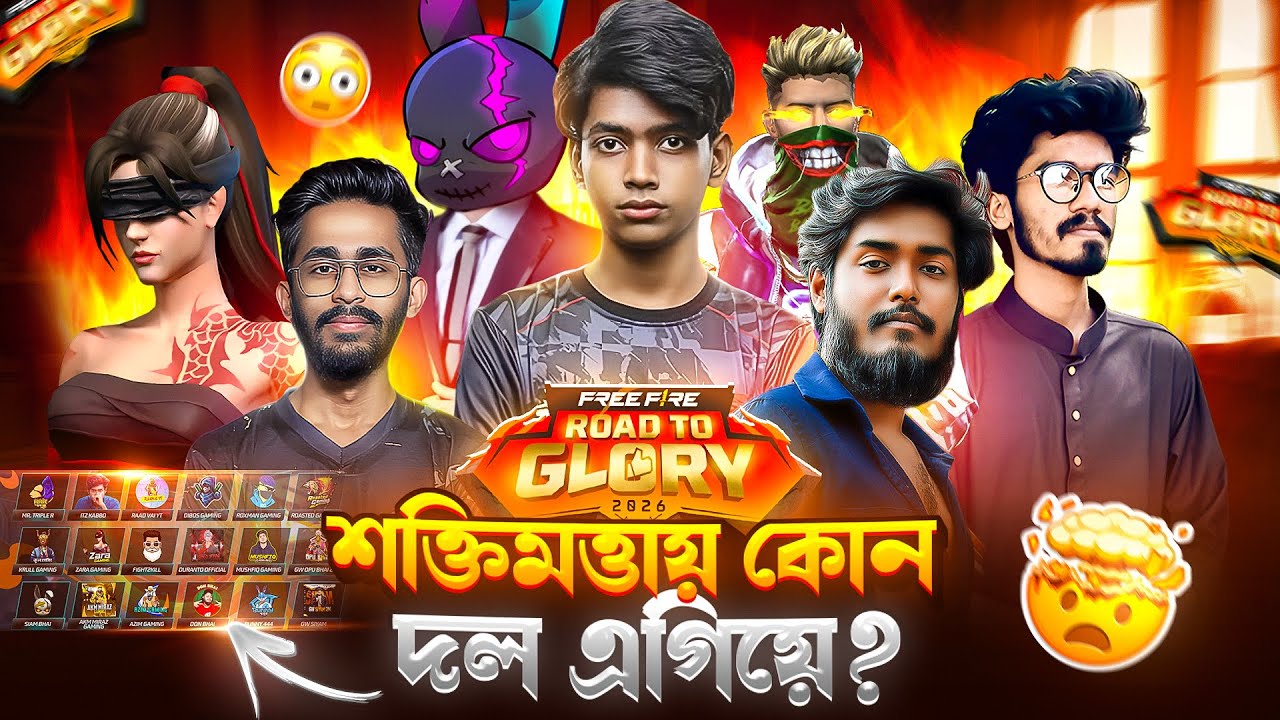 কে হবে চ্যাম্পিয়ন? 🤔 Road To Glory 2026 Team Analysis | Garena FreeFire