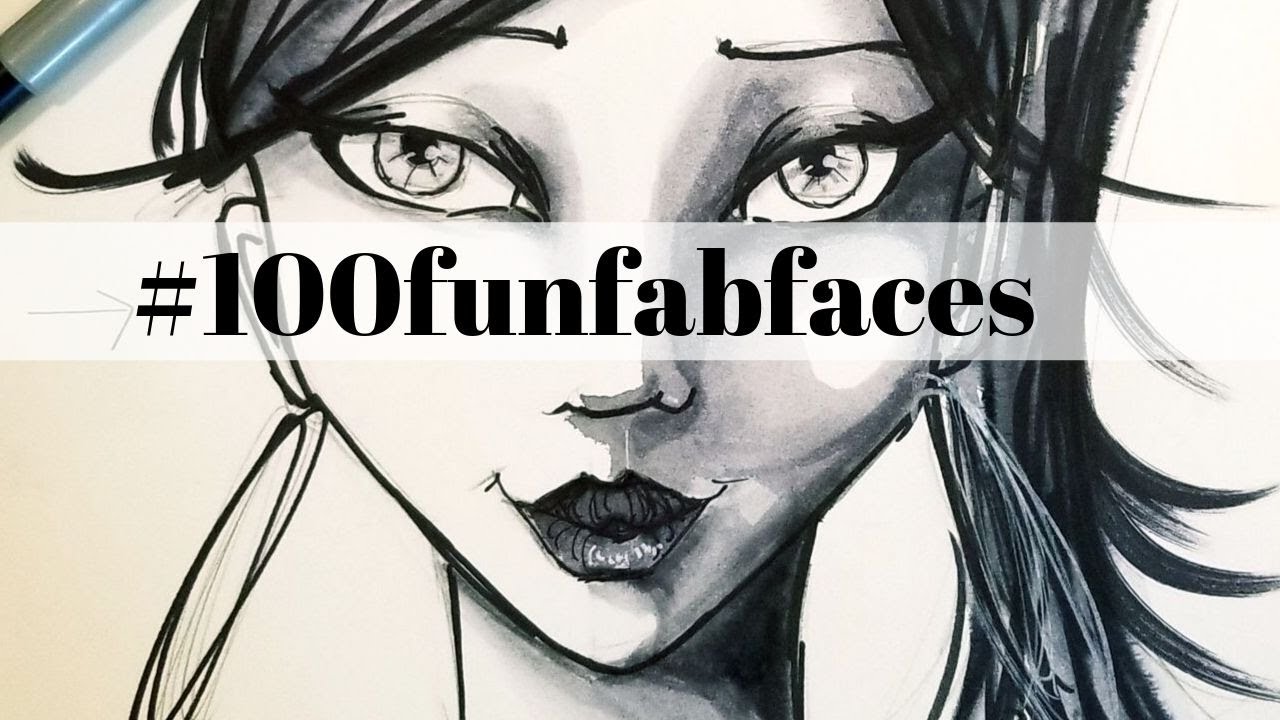 Easiest Dramatic Face Shading...Ever!! (Video 10 in #100funfabfaces Challenge)