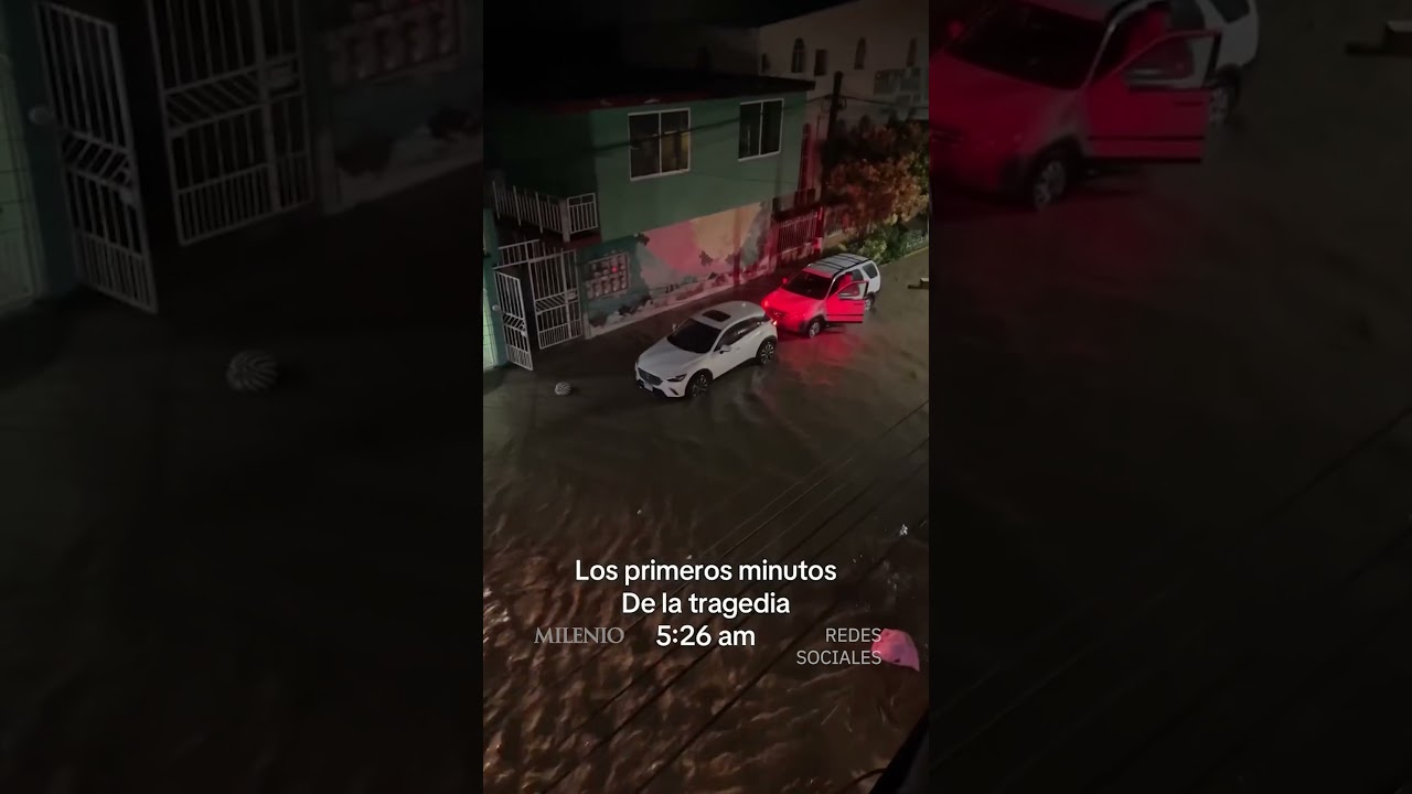 Momento en que se desborda la presa de Poza Rica, Veracruz