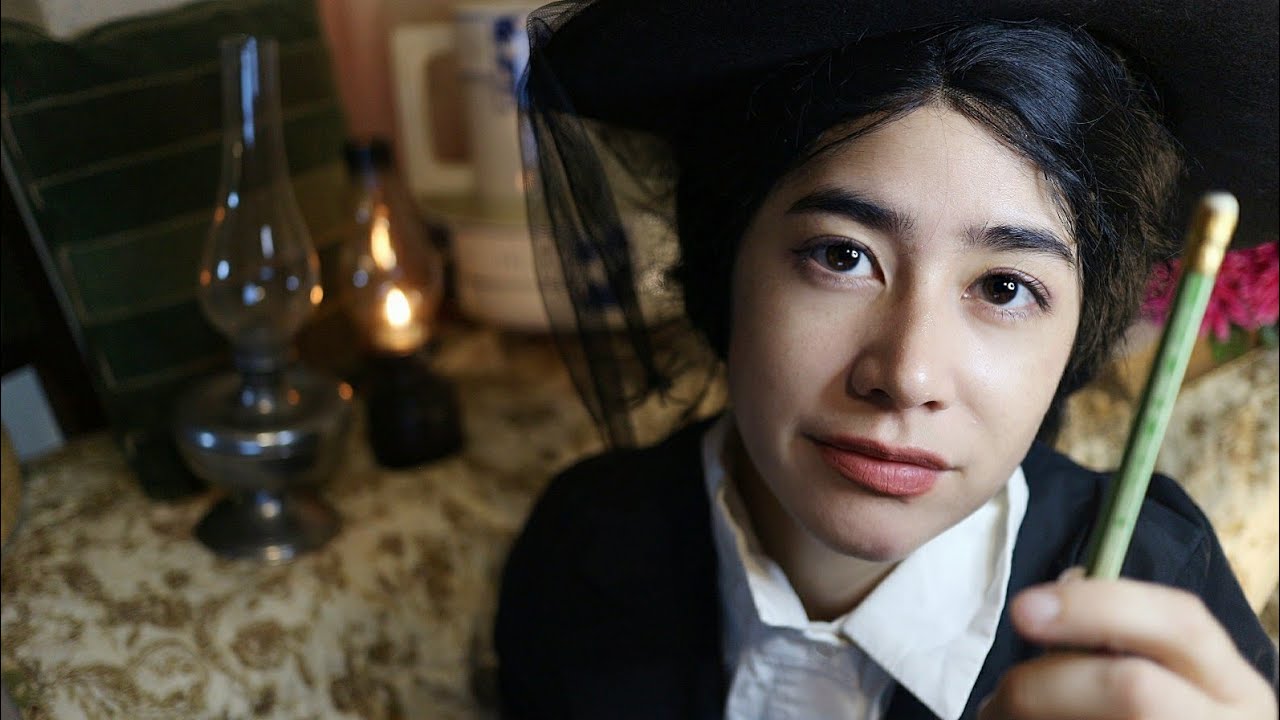 ASMR Sketching You (FRENCH ACCENT) ~ you're Emma Bovary's cousin