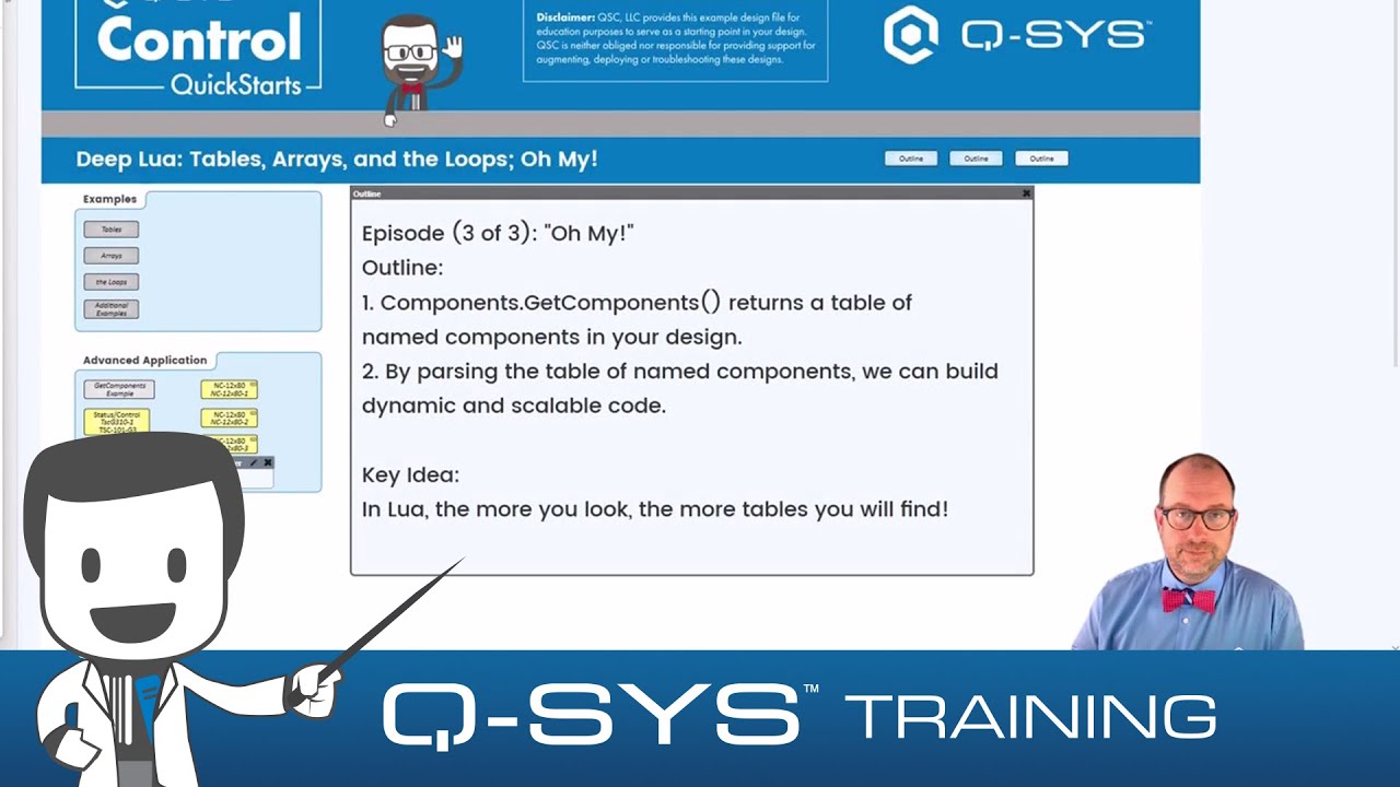 Q-SYS Control QuickStarts: Tables, Arrays, and the Loops; Oh My! (Part 3 of 3)