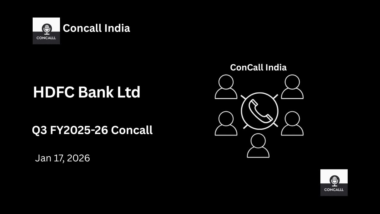 HDFC Bank Ltd Q3 FY2025-26 Concall (Part-1)