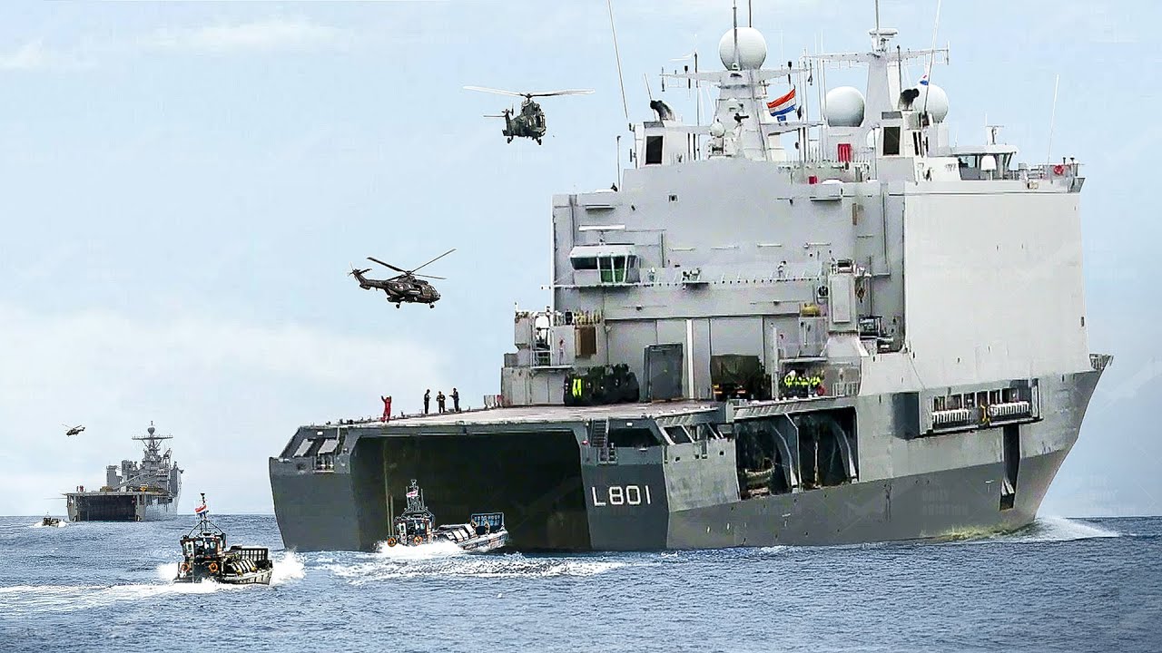 US Allies Massive Amphibious Drills with Super Advanced Dutch Navy Ship