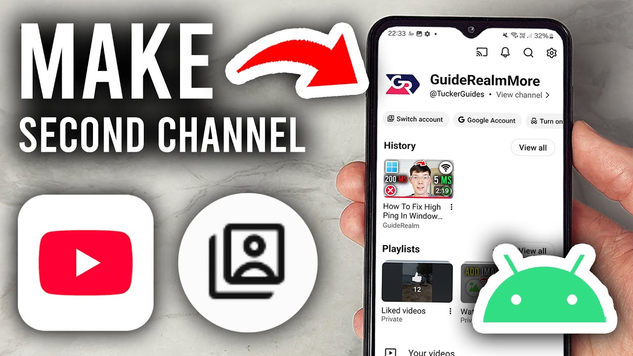 How To Make A Second YouTube Channel On Android Phone - Step By Step