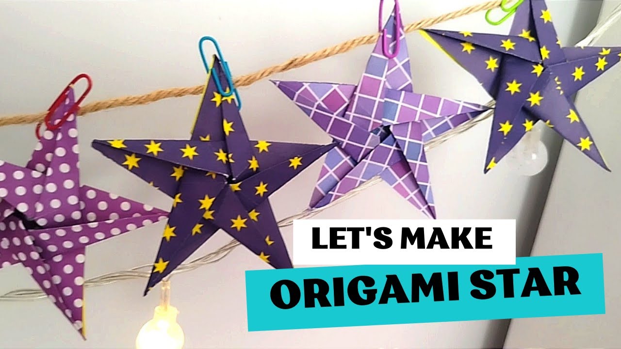origami star | how to make an origami five pointed star | Christmas star