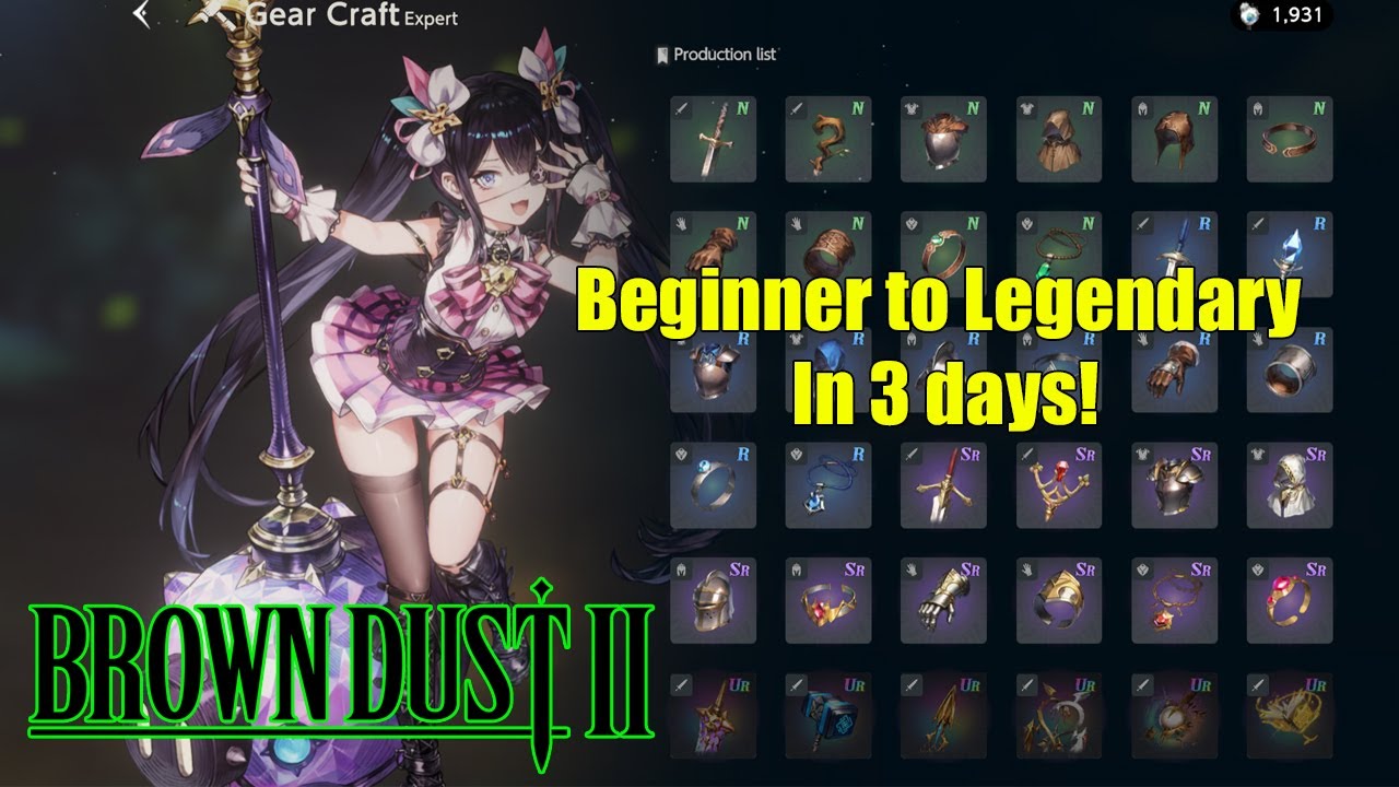 Brown Dust 2 Crafting guide, Legendary in 3 days!