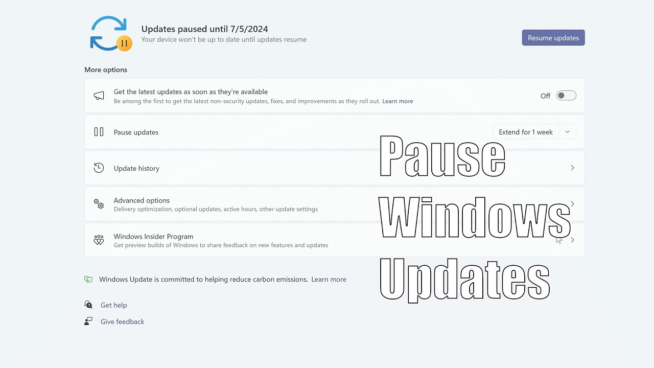 How to Pause Windows Updates in Windows 11