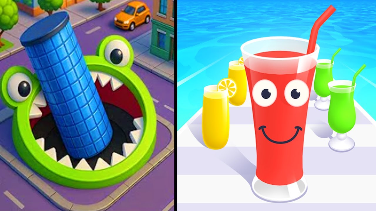 Hole.io vs Juice Run 💥 Max Levels Unlocked Gameplay!