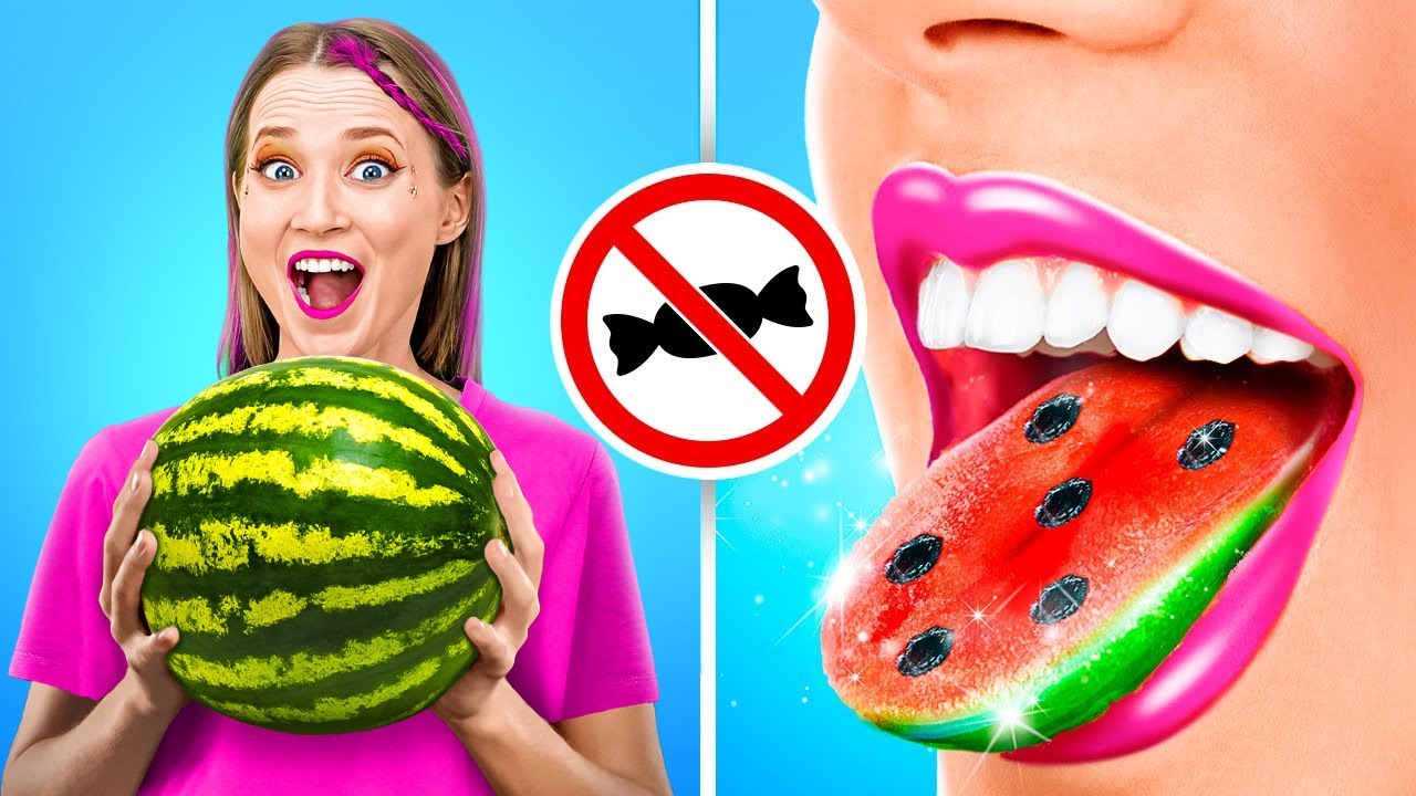 طرق غريبة لتهريب الطعام || تحديات وحيل مضحكة للطعام من قناة 123 GO! ذهب