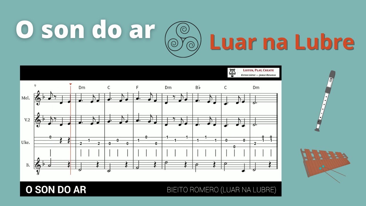 O Son Do Ar - Luar Na Lubre (arreglo Orff-partitura flauta)