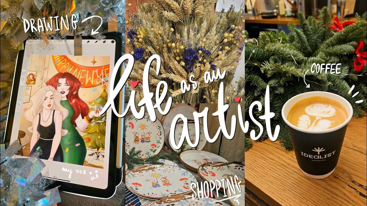 ❄️ winter vlog: enjoying holidays 🎄 drawing a lot, shopping for christmas, clothing haul