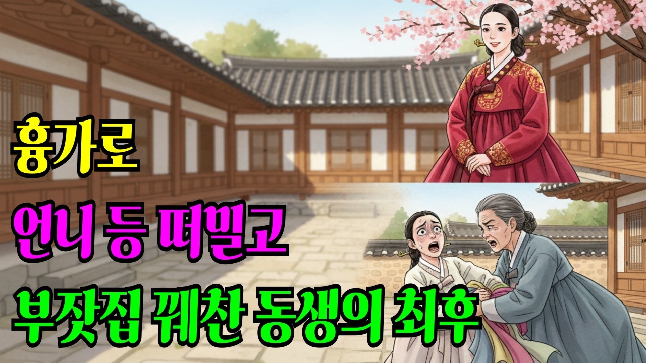 약 먹여 흉가로 언니 보내고 부잣집 시집간 못된 동생 야담ㅣ조선야담ㅣ옛날이야기ㅣ수면동화ㅣ재미있는이야기