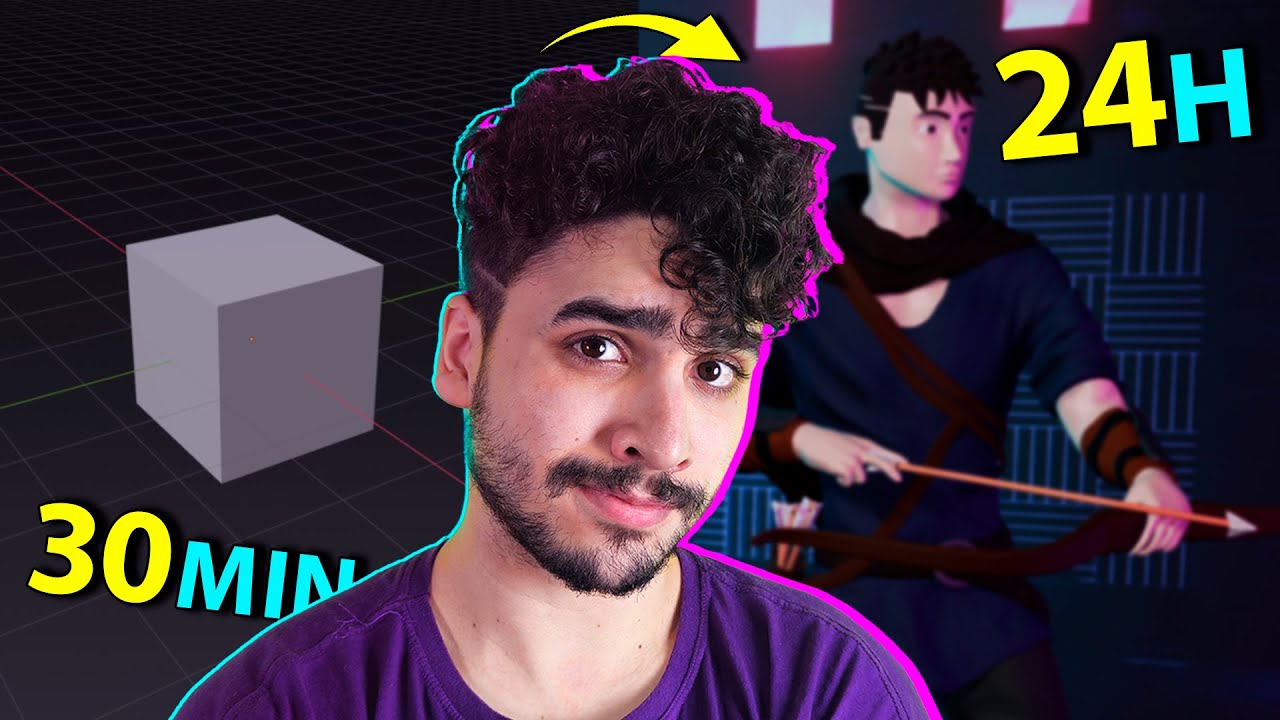 Eu passei 24 Horas aprendendo a Modelar no Blender!