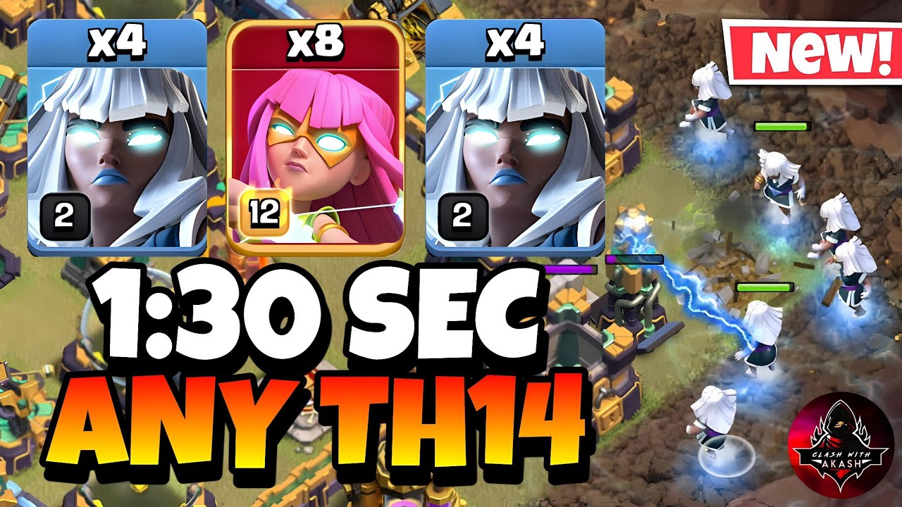TH14 Electro Titan Attack Strategy | TH14 Electro Titan | Best TH14 Attack Strategy (2024)