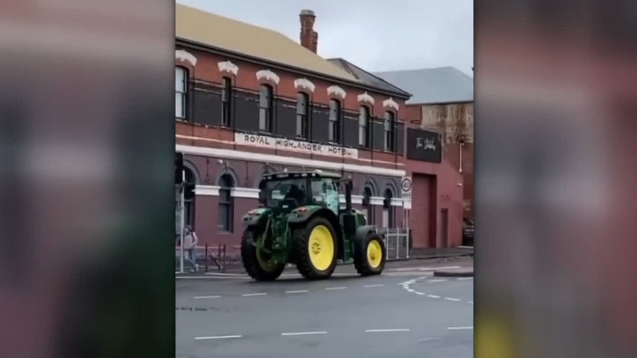 ‘Classically Aussie’: Prime Minister chased out of town by farmers in tractors