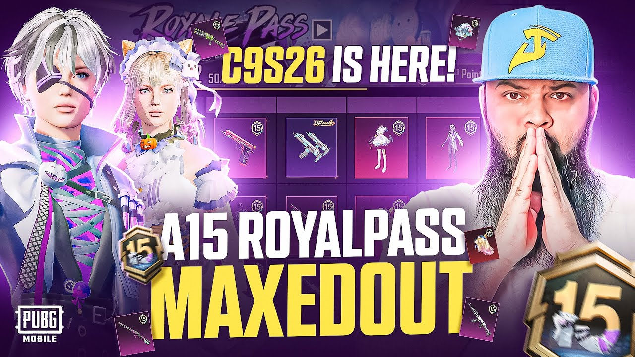 10,000UC 💰 A15 RP Royal Pass MAXOUT & C9S26 Conqueror Season Ranking! 💢 PUBG Mobile Crate Opening