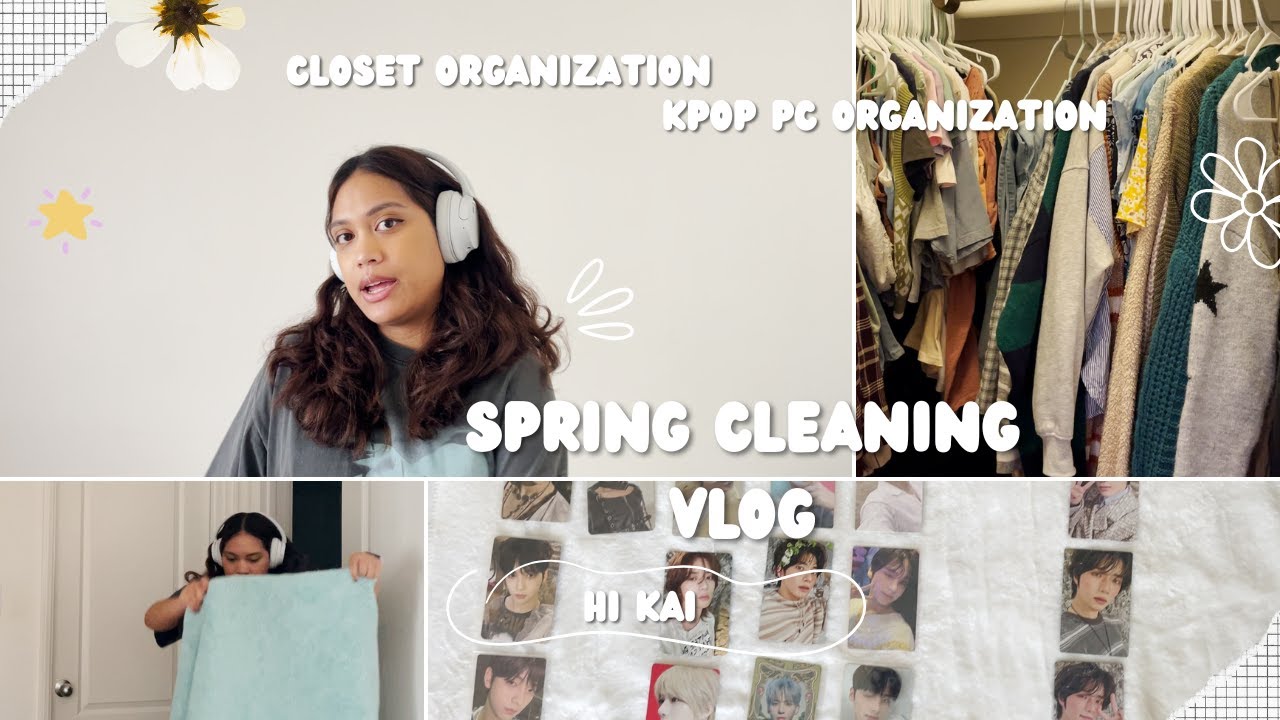 Spring Cleaning Vlog! Closet Cleaning & Kpop Photocard Organization