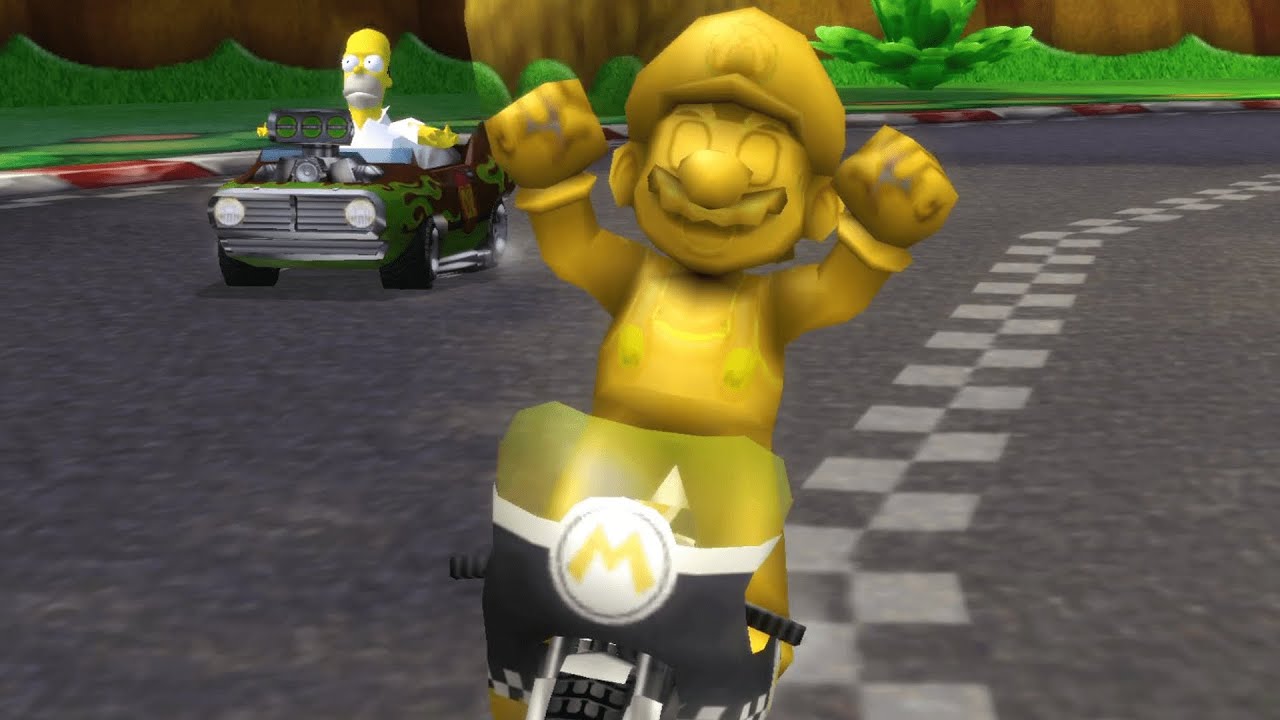 Gold Mario in Mario Kart Wii