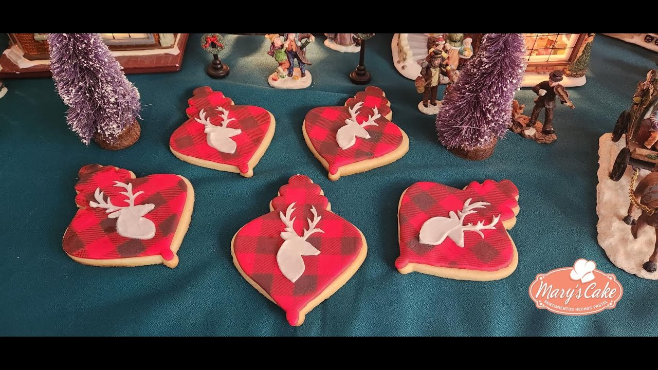 Galletas Navideñas Decoradas con Stencil