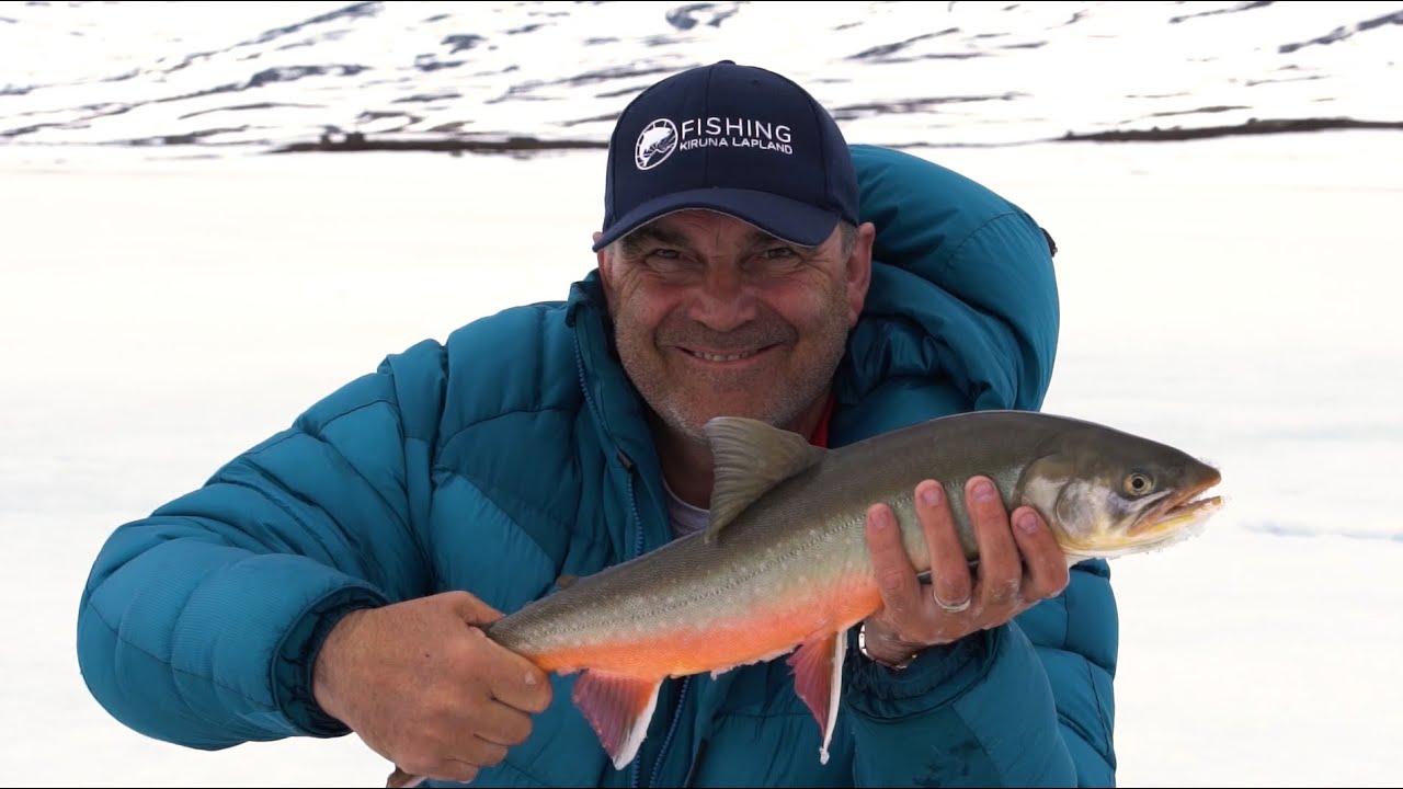 Arctic River Co - Spring ice fishing for big arctic char in Kiruna, Swedish Lapland