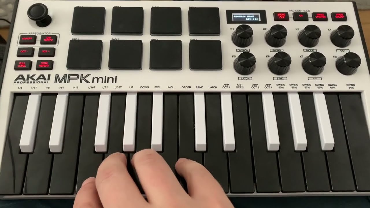 AKAI MPK Mini &mdash; настройка кривой чувствительности/скорости клавиш!