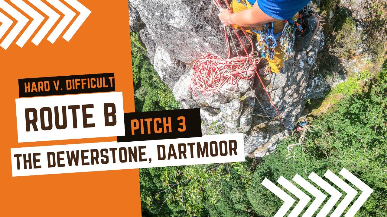 Climbing in Dartmoor - Route B - HVD - Pitch 3 - Dewerstone