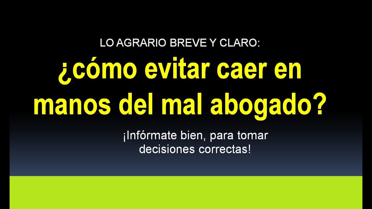 &iquest;C&oacute;mo evitar caer en manos de malos abogados?