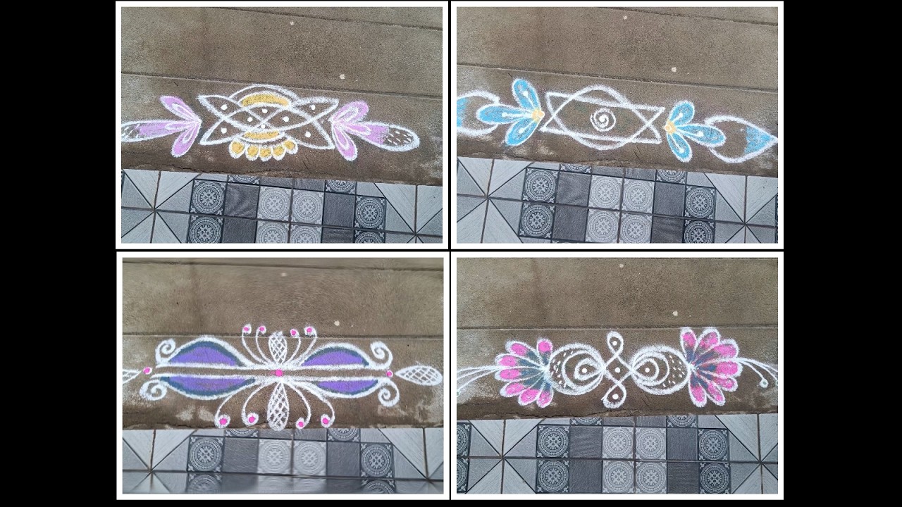 Panguni Madham Border Kolam | Easy Border Kolam | S3-145