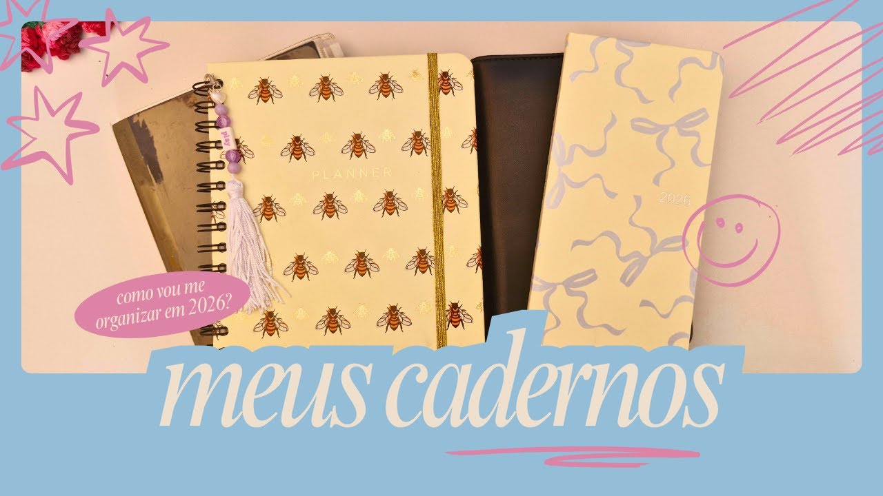 minha organização para 2026 | meu ecossistema de cadernos 🩷✨