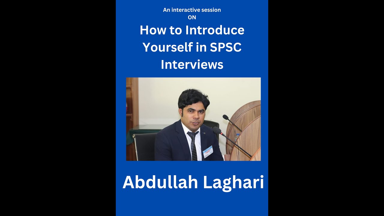How to Introduce Yourself? Session One for SPSC Lecturer Interviews