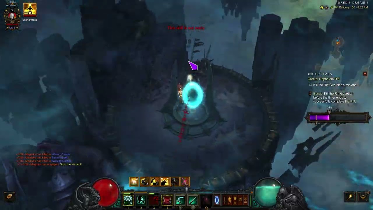 [Diablo 3] Season 37 GR 150 4:30 Necromancer Bone Spear solo rank 1 world